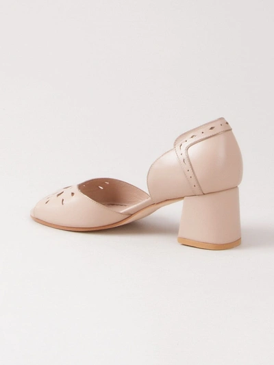 Sarah Chofakian Chunky Heel Sandals In Neutrals