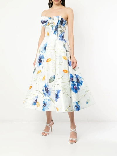 Bambah Carnation Midi Dress In White