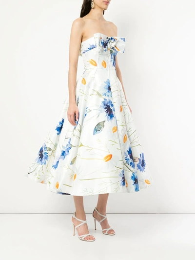 Bambah Carnation Midi Dress In White