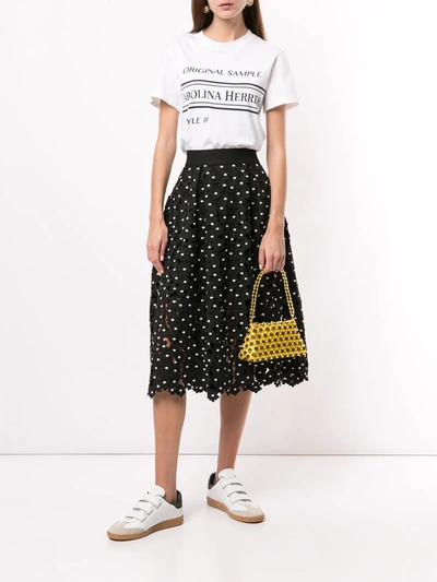 Shop Carolina Herrera Logo Print T-shirt In White