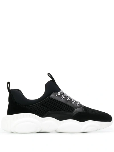Shop Moschino Teddy Chunky Sneakers In Black