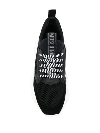 Shop Moschino Teddy Chunky Sneakers In Black