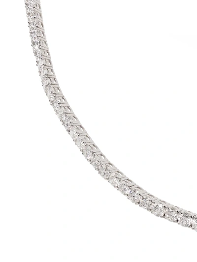 Shop 777 18kt White Gold Diamond Necklace In Silver