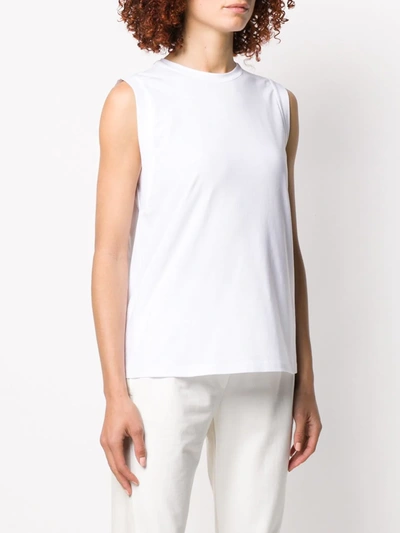 Shop Brunello Cucinelli Basic Tank Top In White