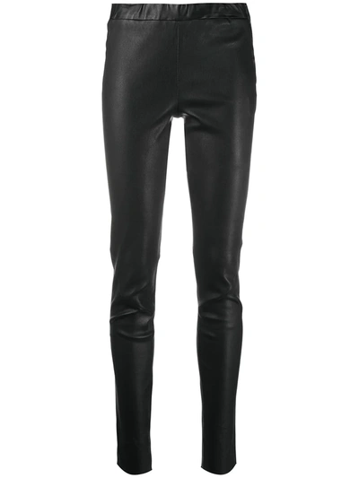 Shop Arma Skinny Leather Trousers In Black