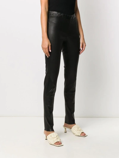 Arma Skinny Leather Trousers In Black