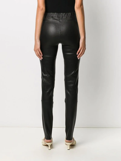 Shop Arma Skinny Leather Trousers In Black