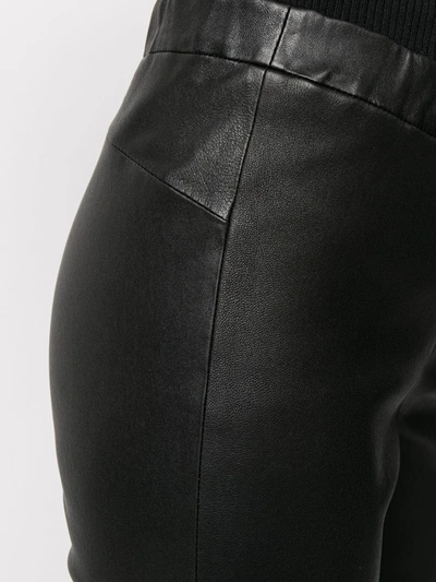 Arma Skinny Leather Trousers In Black