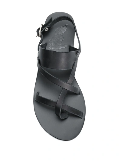Shop Ancient Greek Sandals Alethea Flat Sandals In Black