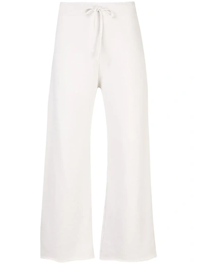 Shop Nili Lotan Cropped Jogging Trousers In White
