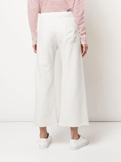 Shop Nili Lotan Cropped Jogging Trousers In White