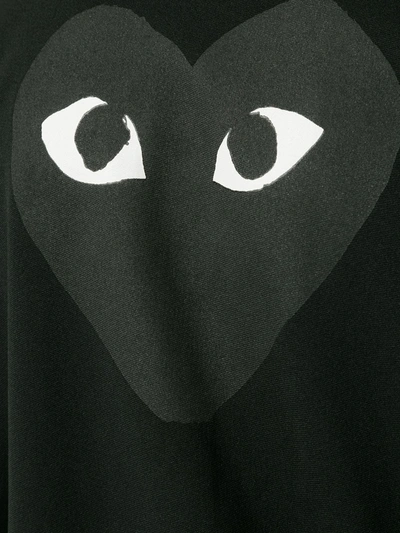 Shop Comme Des Garçons Play Big Heart Logo Hoodie In Black