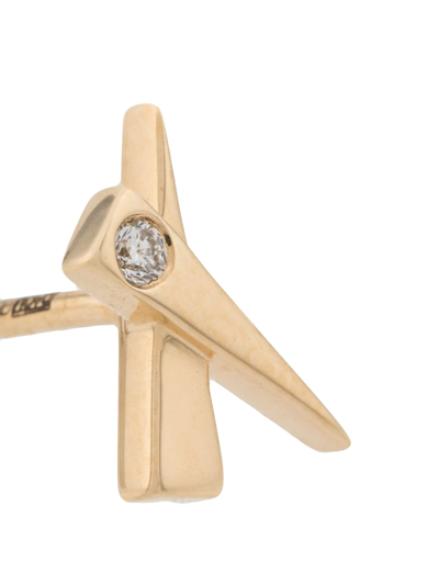 Daou 18kt Yellow Gold Kiss Diamond Earrings In Gold