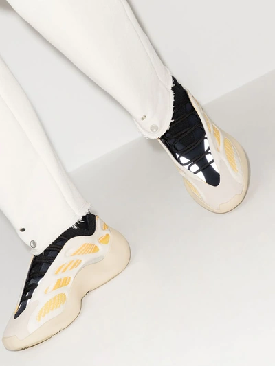 Adidas Originals Yeezy 700 V3 Rubber-trimmed Mesh Sneakers In Neutrals