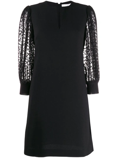 Shop Givenchy V-neck Shift Dress In Black