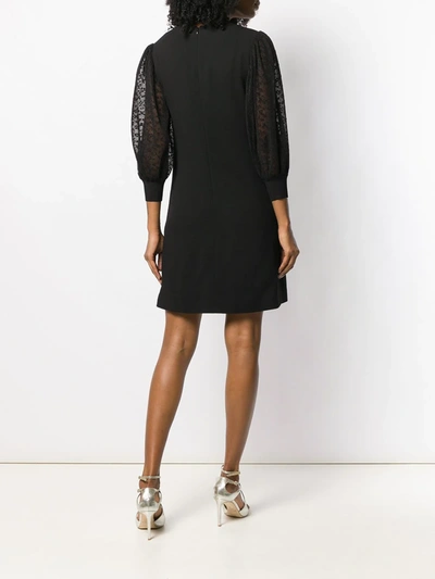 Shop Givenchy V-neck Shift Dress In Black