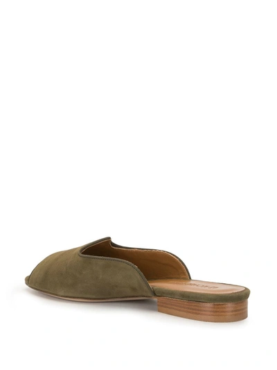 Shop Le Monde Beryl Suede 15mm Slides In Green