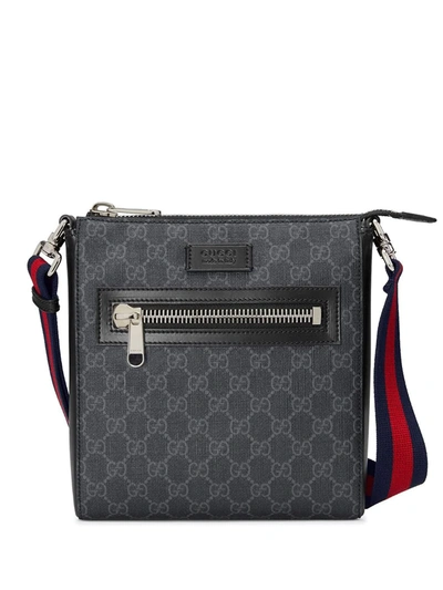 Shop Gucci Small Gg Supreme Messenger Bag In Black