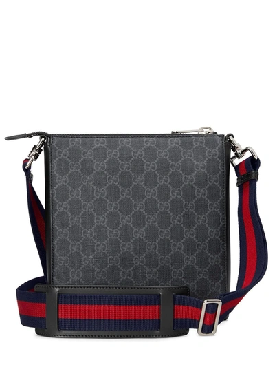 Shop Gucci Small Gg Supreme Messenger Bag In Black