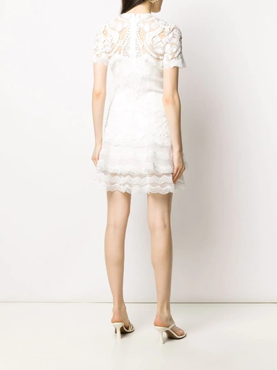 Shop Jonathan Simkhai Lace-panelled Crepe Dress In White