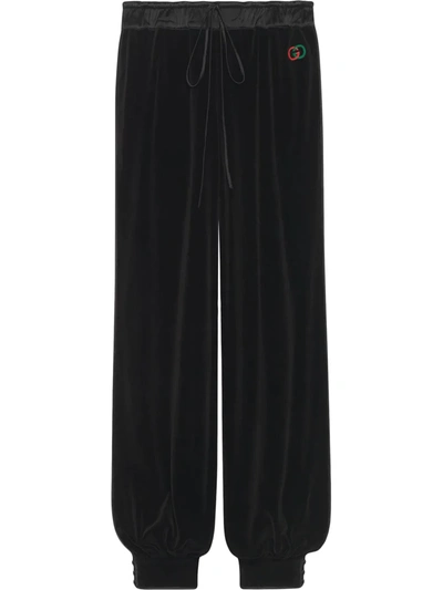 Shop Gucci Chenille Track Pants In Black