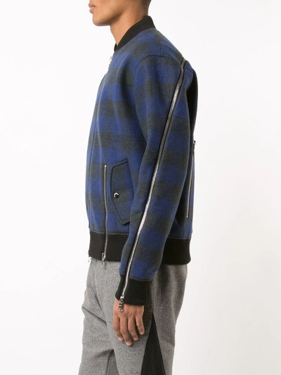 Mostly Heard Rarely Seen Plaid Bomber Jacket In Black