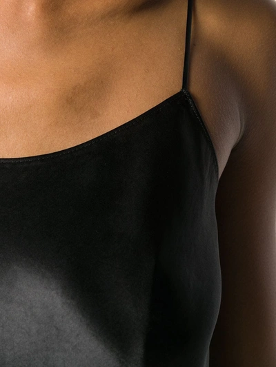 Vince Adjustable Strap Cowl Neck Slip Cami In Black