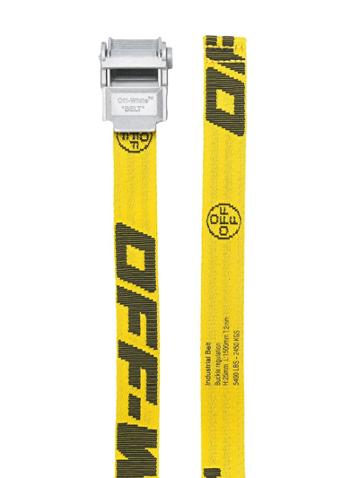 Shop Off-white Mini 2.0 Industrial Belt Silver-tone Buckle Fastening In Yellow