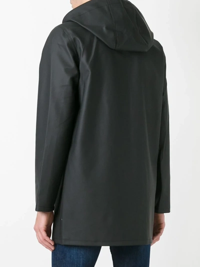 Shop Stutterheim Stockholm Hooded Jacket In Black