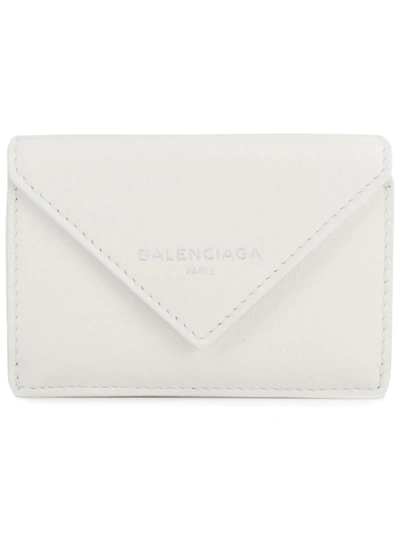 Shop Balenciaga Mini Paper Wallet In White