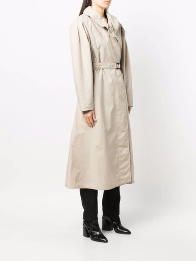 Shop Isabel Marant Belted Midi Trench Coat In Nude