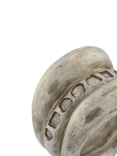 Parts Of Four Stack Mountain Spacer Ring In Silver
