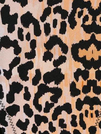 Shop Reina Olga Leopard Print Bikini Bottoms In Neutrals