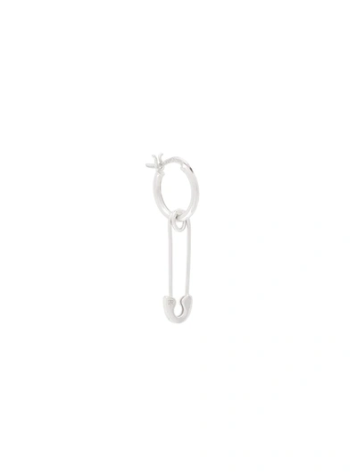 SAFETY PIN HOOP EARRING