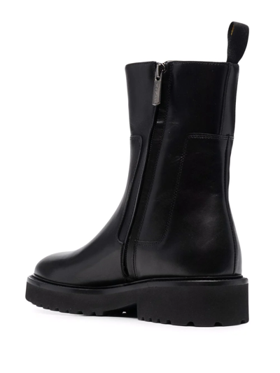 Shop Doucal's Leather Ankle Boots In Black