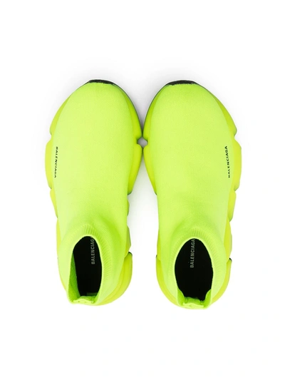 Shop Balenciaga Speed Sock Slip-on Sneakers In 7771 Fluo Yellow/black