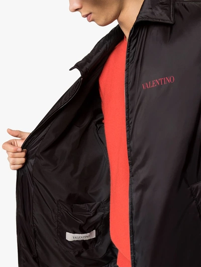 Shop Valentino Logo-print Windbreaker Jacket In Black