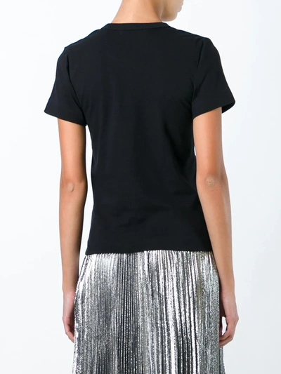 Comme Des Garçons Play Upside Down Logo Print T-shirt In Black