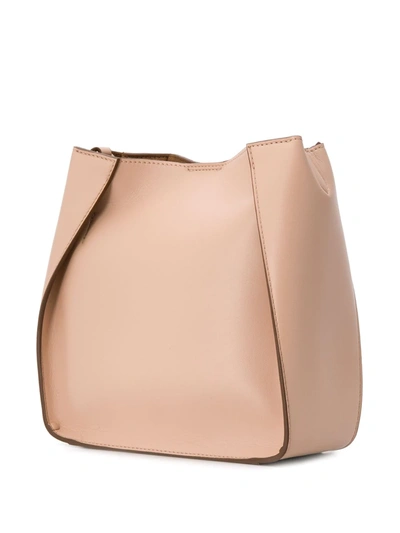Shop Stella Mccartney Perforated Logo Shoulder Bag In Pink