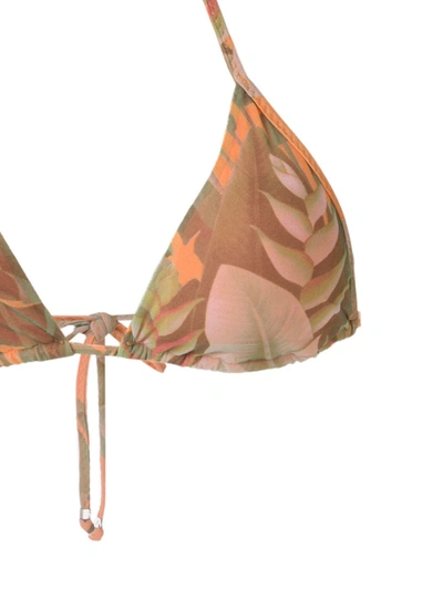 Shop Amir Slama Printed Triangle Bikini Set In Neutrals