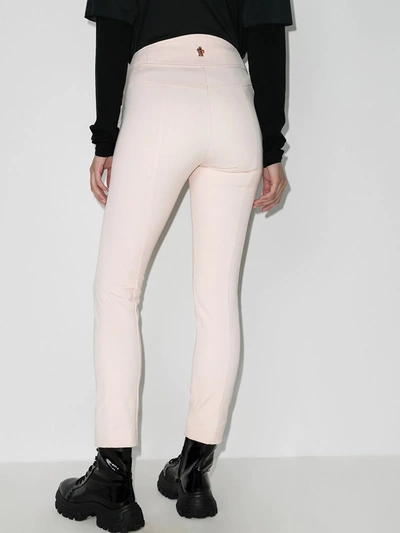 Shop Moncler Fitted Ski Trousers In Pink