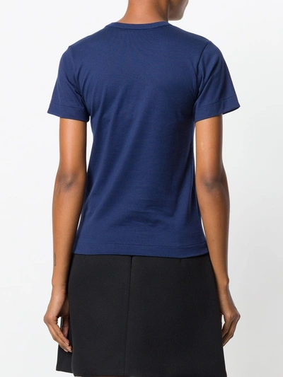 Comme Des Garçons Play Printed Heart T-shirt In Blue