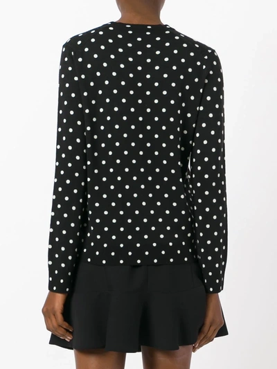 Shop Comme Des Garçons Play Polka Dot Knitted Sweater In Black