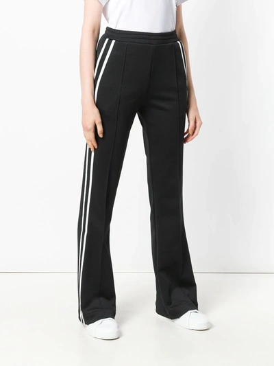 Shop Moncler High Waisted Track Pants In Black