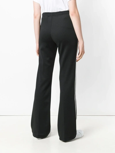 Shop Moncler High Waisted Track Pants In Black