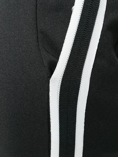 Shop Moncler High Waisted Track Pants In Black