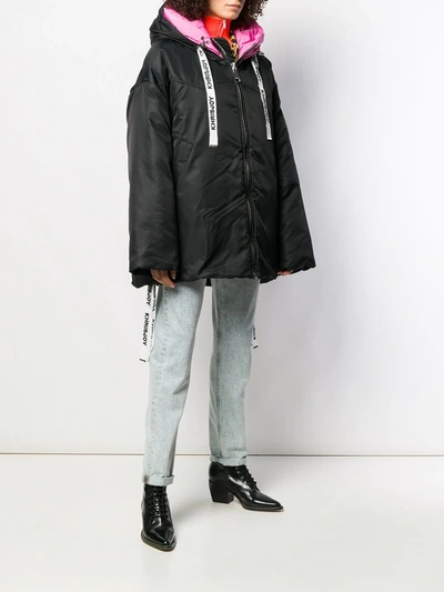 Shop Khrisjoy Hooded Puffer Jacket In Black