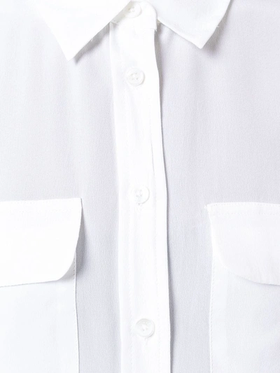 Shop Equipment Signature Slim-fit Sleeveless Silk Shirt In White