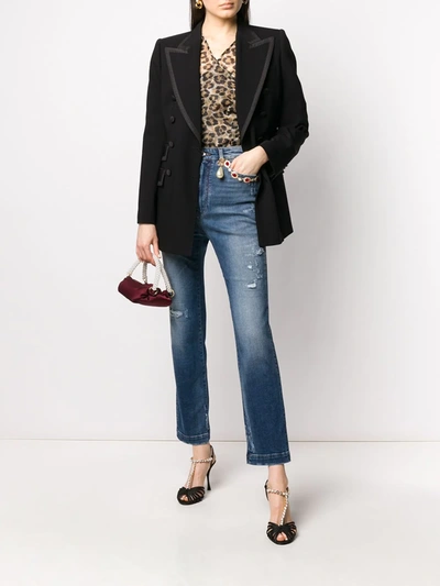 Dolce & Gabbana Single-breasted Twill Turlington Tuxedo Jacket In Black