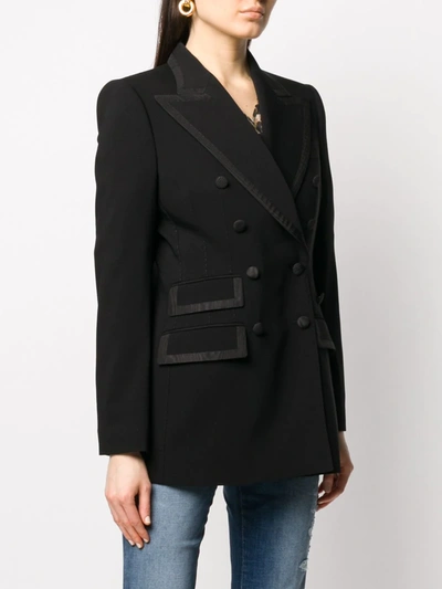 Shop Dolce & Gabbana Turlington Double-breasted Blazer In Black